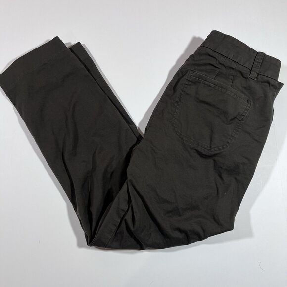 Vince Brown Cotton Twill Straight Chino Pants Trousers Women's Size 6 - Picture 3 of 11